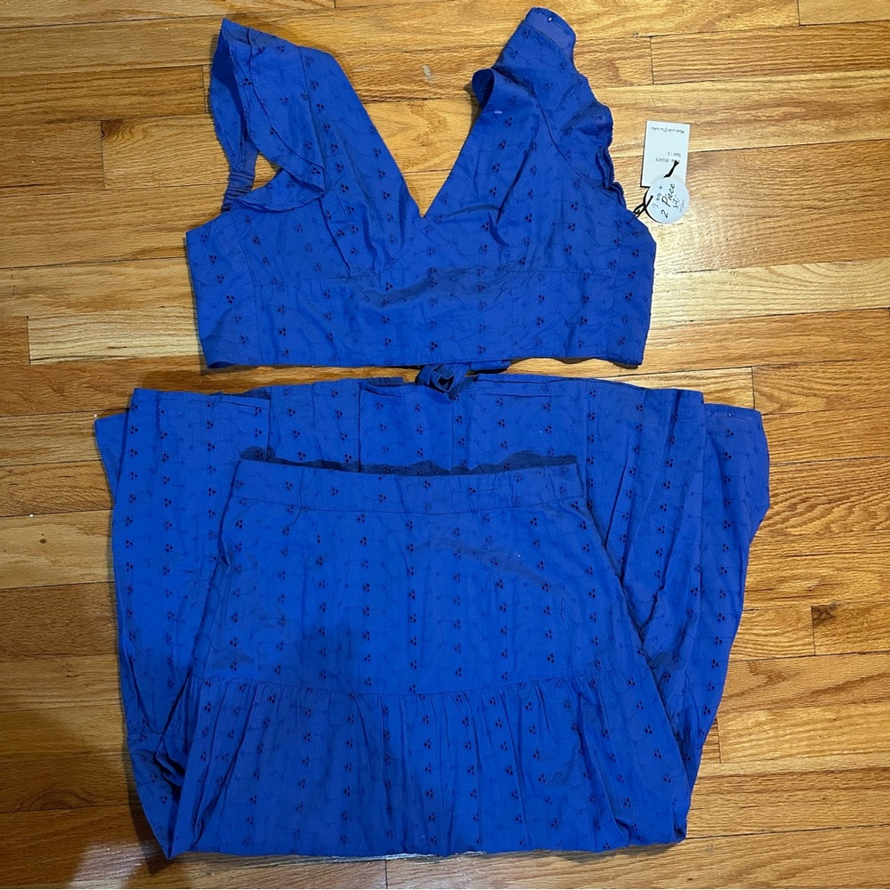 NWT two piece midi skirt and crop top